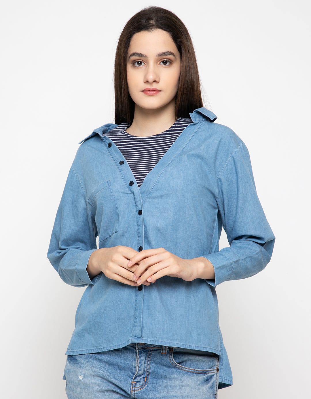 LS CHAMBRAY CLOSED S