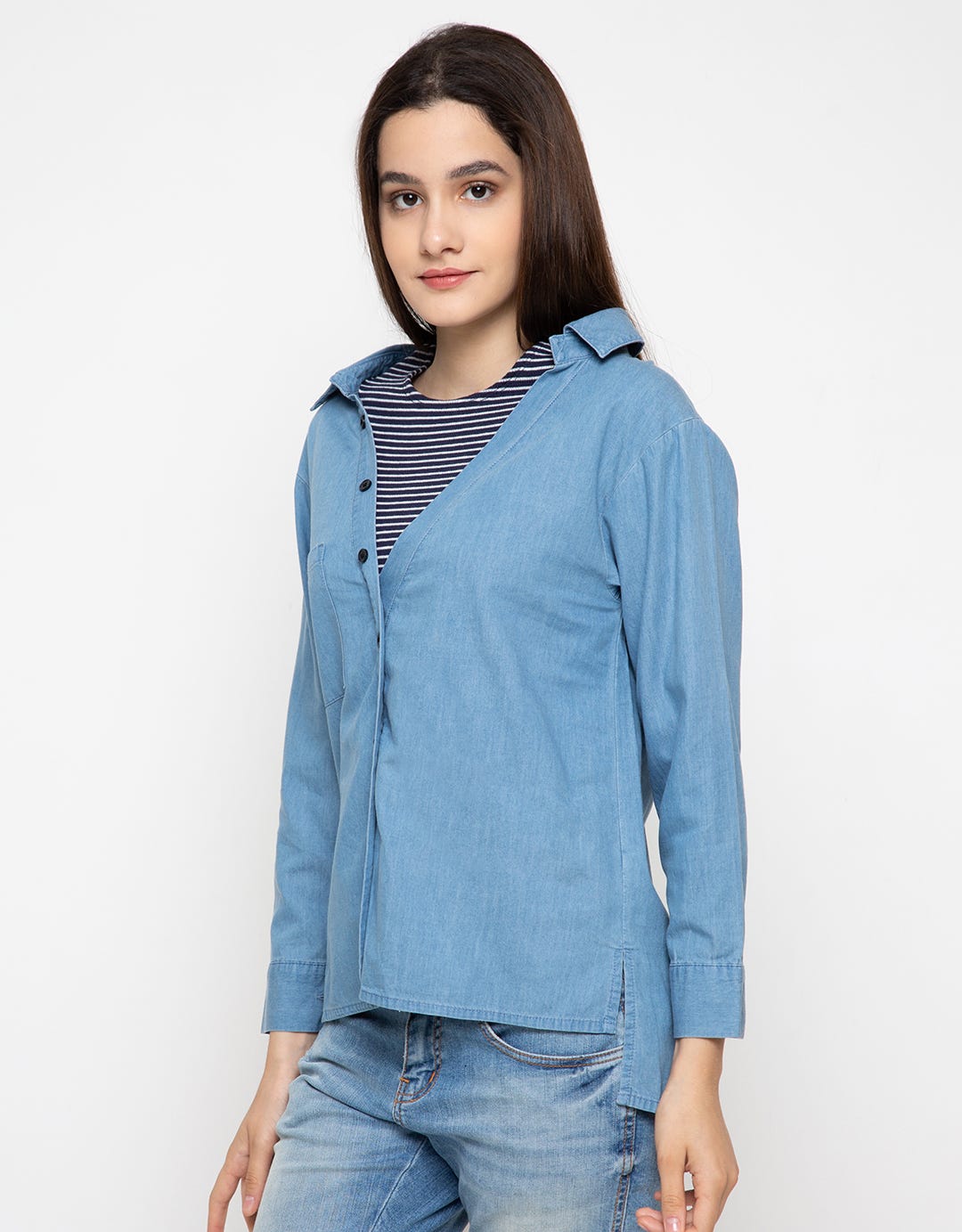 LS CHAMBRAY CLOSED S