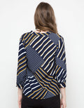 3/4 BLOUSE GEO STRIP