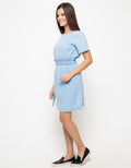 Connexion Dress Denim And Ruffle Buckle