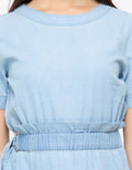 Connexion Dress Denim And Ruffle Buckle