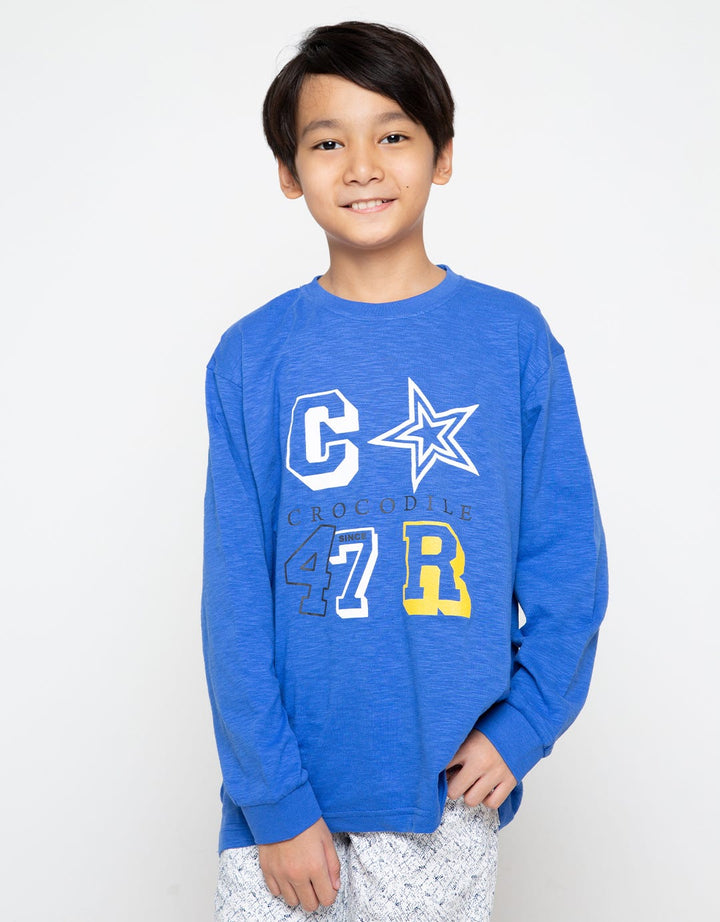 Crocodile Junior Tshirt Lengan Panjang Detail Print