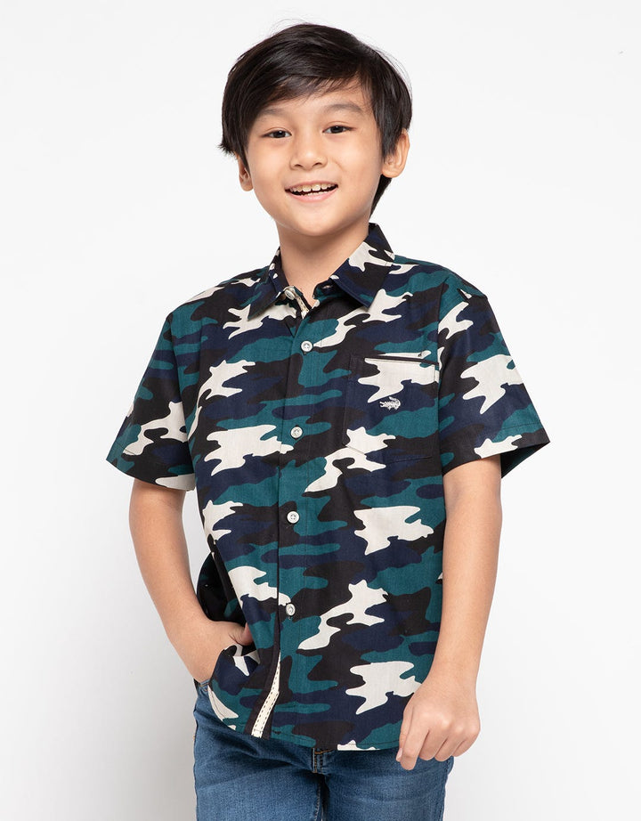 Crocodile Junior Camouflage Printed Shirt