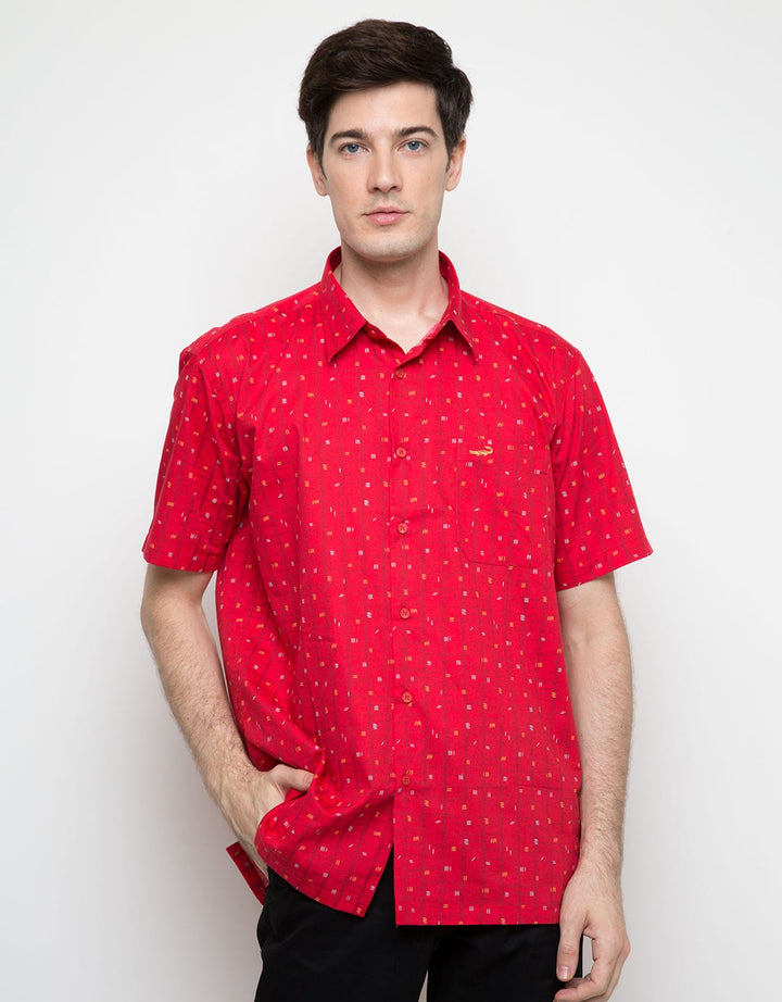 Crocodile Print Motif Shirt