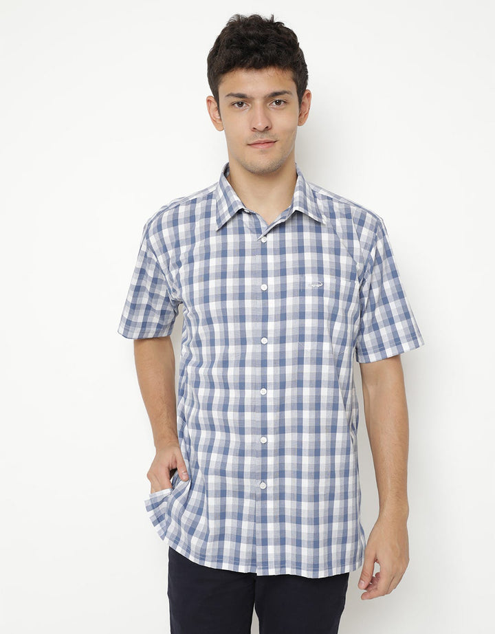 Crocodile Checkers Print Shirt
