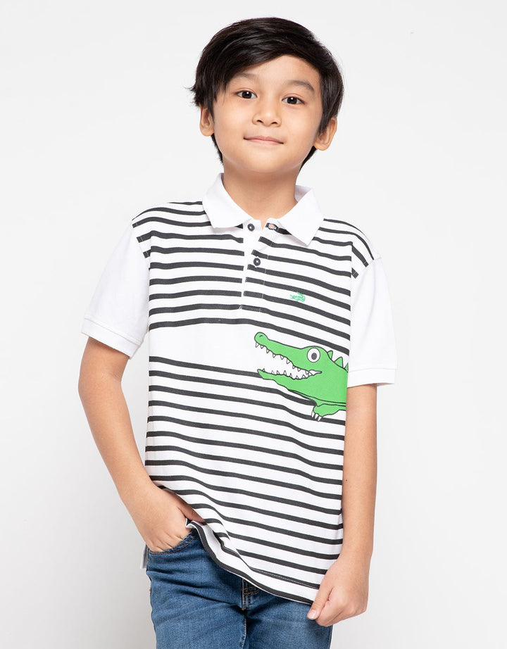 Crocodile Junior Polo Shirt Stripe Print