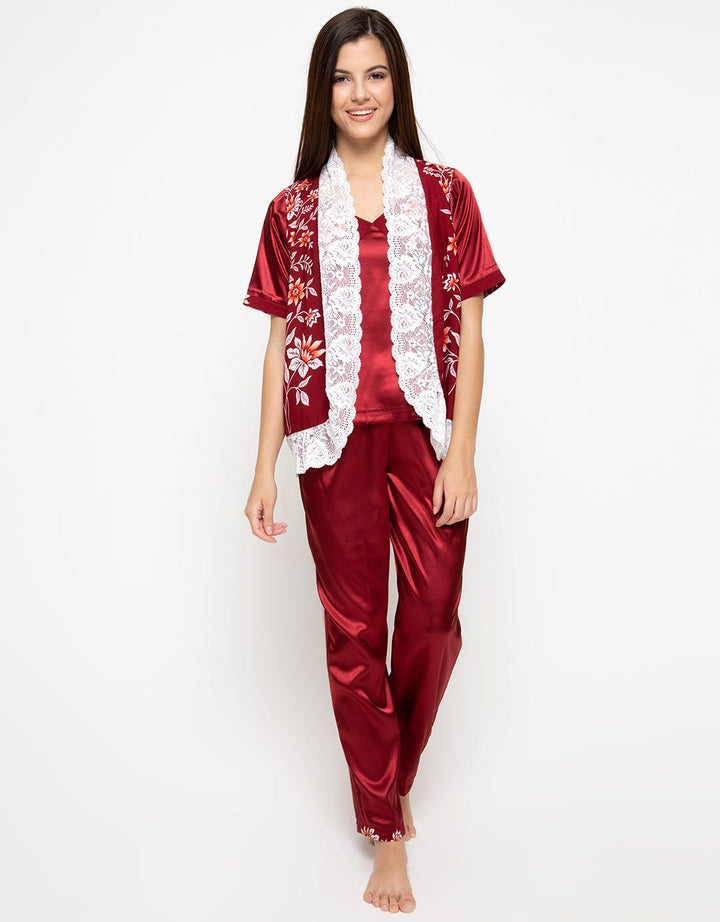 Cynthia Sleepwear Set 3 Flower Leaves