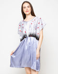 Cynthia Winter Leaves Drawstring Sleepdress