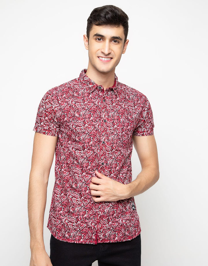 d&f Kemeja Lengan Pendek Full Print