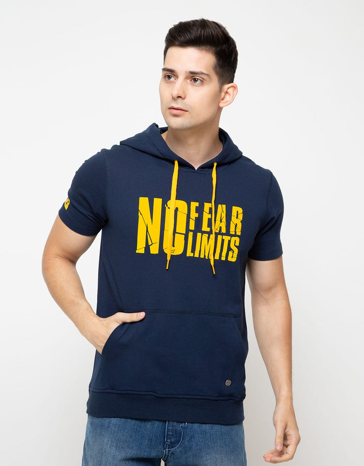 D&F Sweater Hoodie Print Wording Kuning