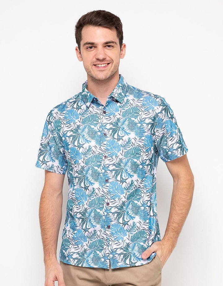 D'Britano Kemeja Lengan Pendek Casual Printing