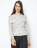 KHAKI JACKET DOBBY T