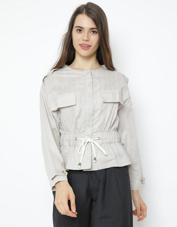 KHAKI JACKET DOBBY T