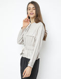 KHAKI JACKET DOBBY T