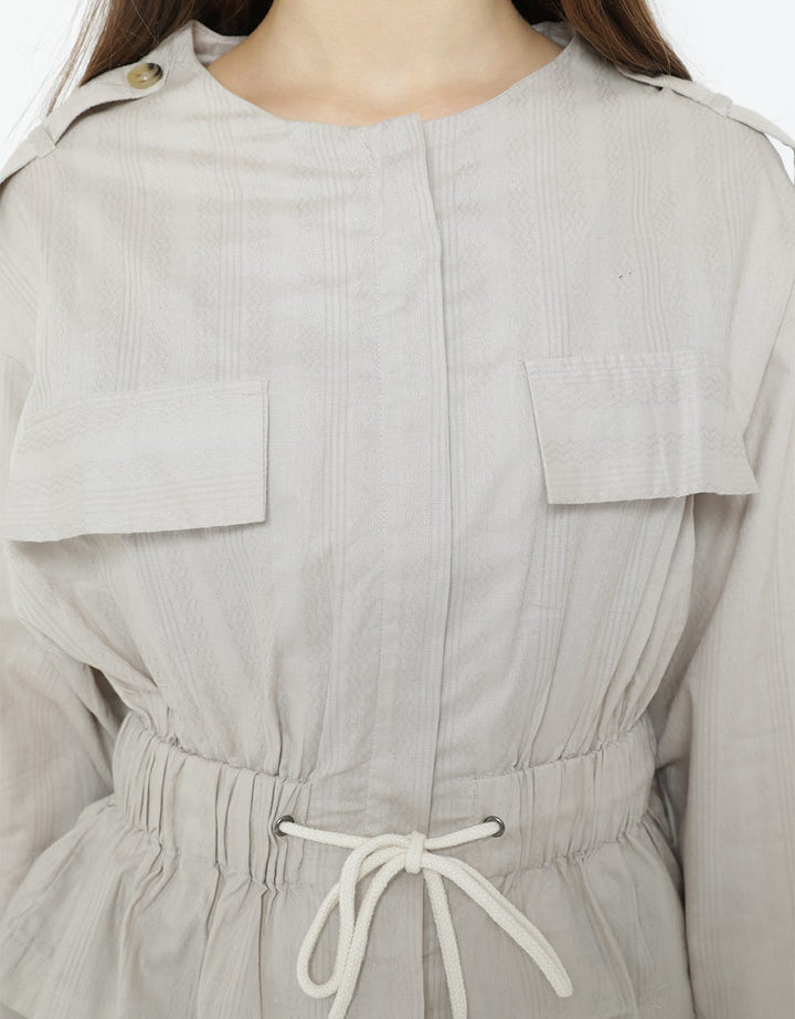 KHAKI JACKET DOBBY T