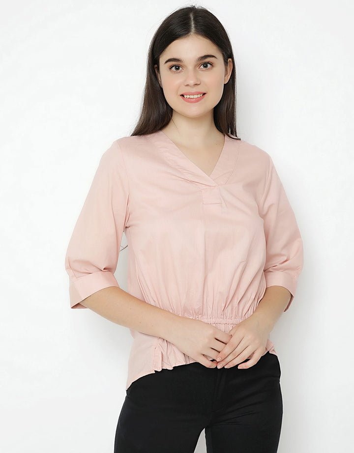PINK TOP WVN WRITTEN B