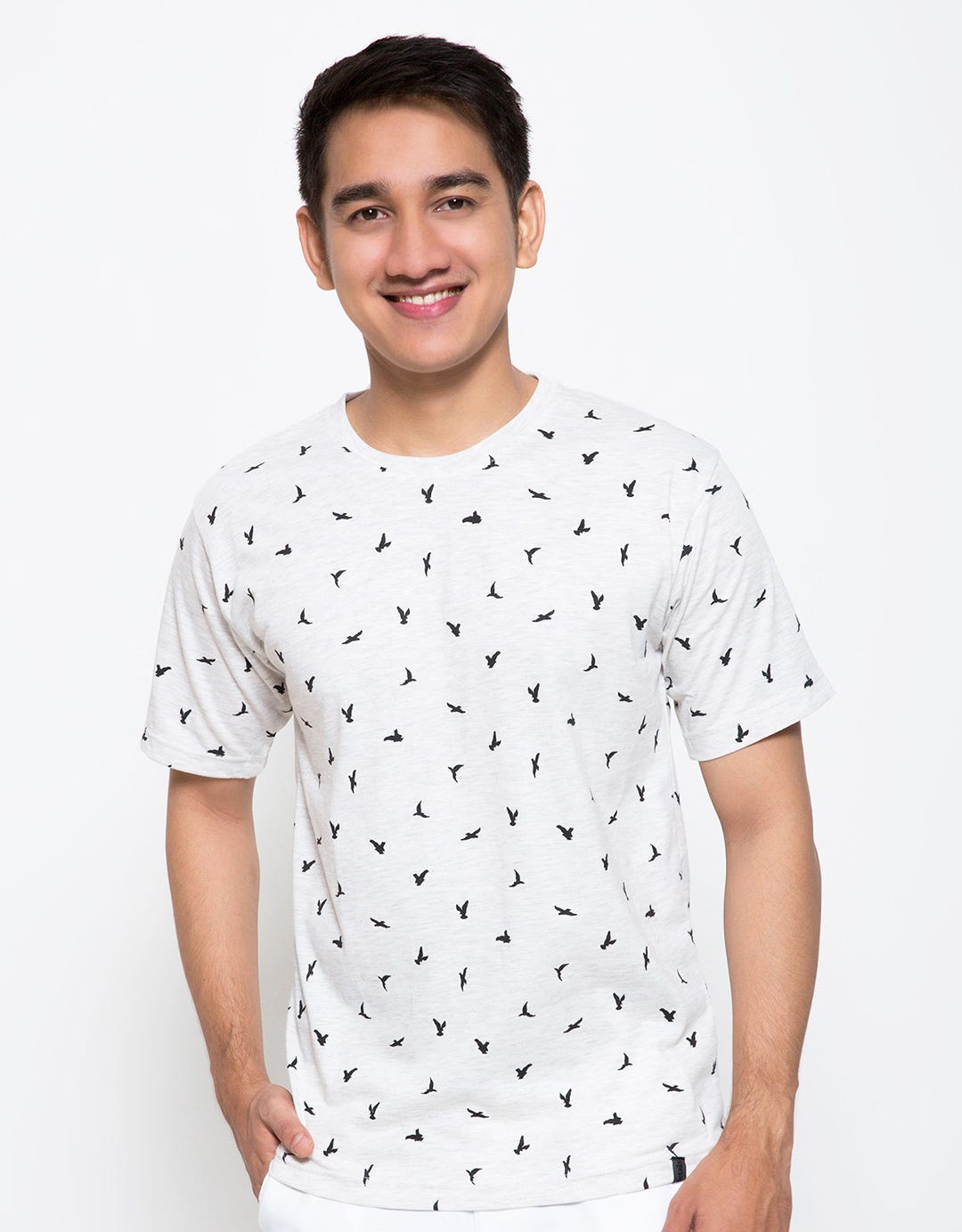 Details Full Printed Bird T-Shirt