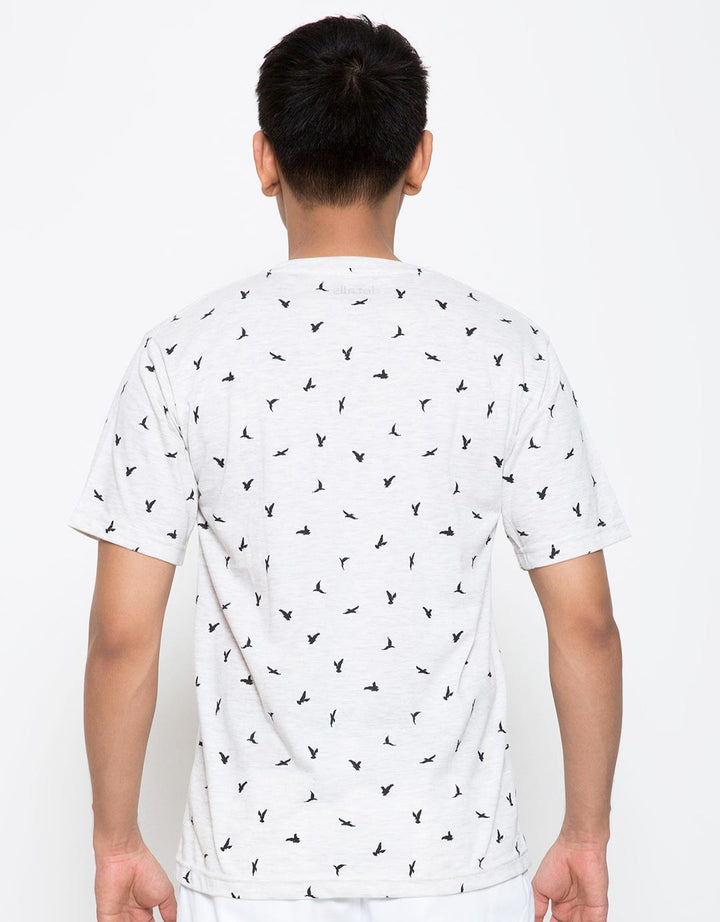 Details Full Printed Bird T-Shirt