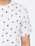 Details Full Printed Bird T-Shirt