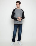 Details Jumper Long Sleeve R Neck Stripe Raglan