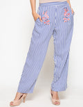 PANTS STR EMB SAKURA