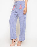 PANTS STR EMB SAKURA