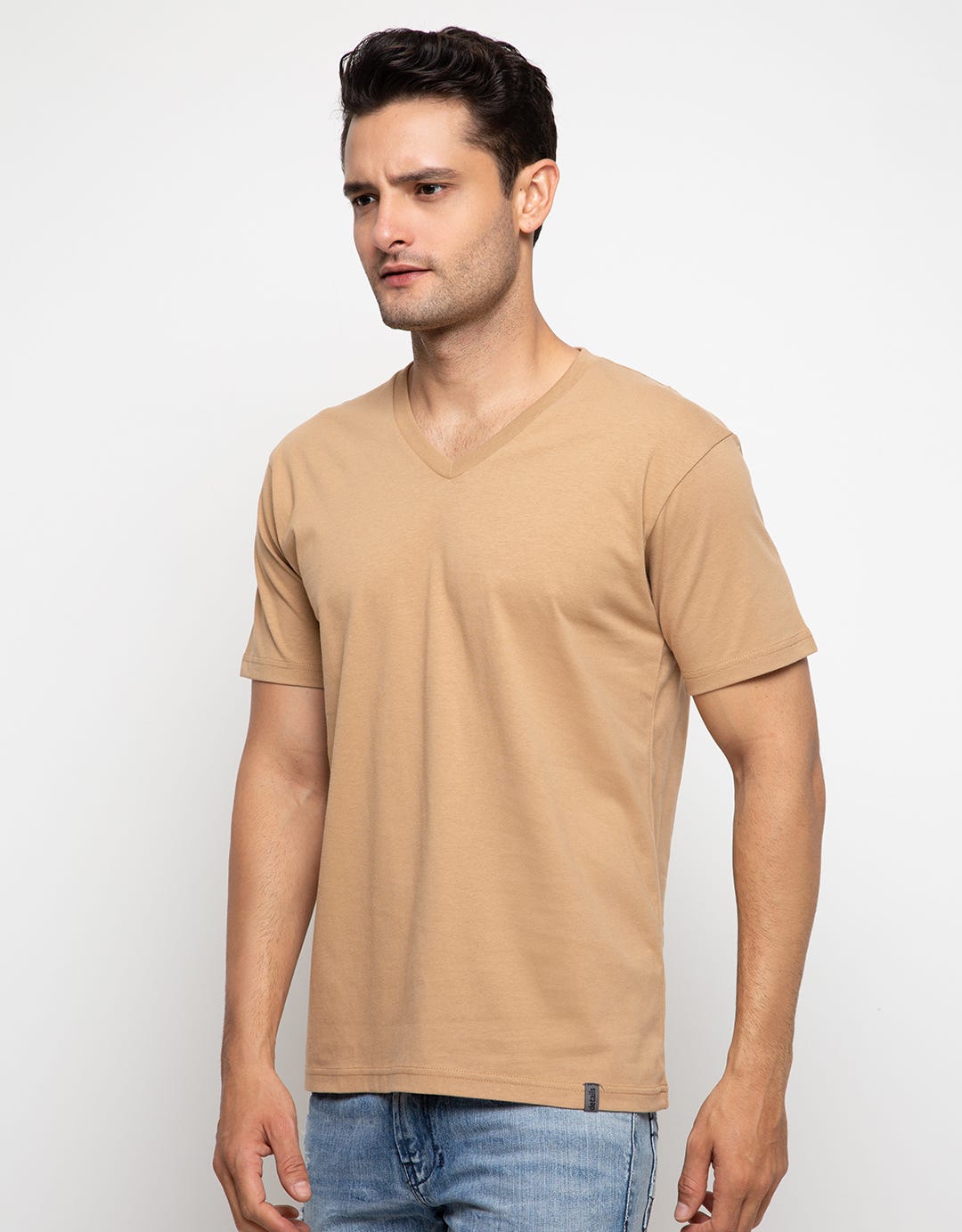 Key Item T-Shirt Details V Neck Jersey