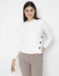 KHAKI TOP KNIT LS ST