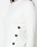KHAKI TOP KNIT LS ST