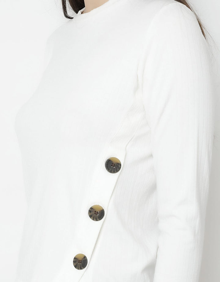 KHAKI TOP KNIT LS ST