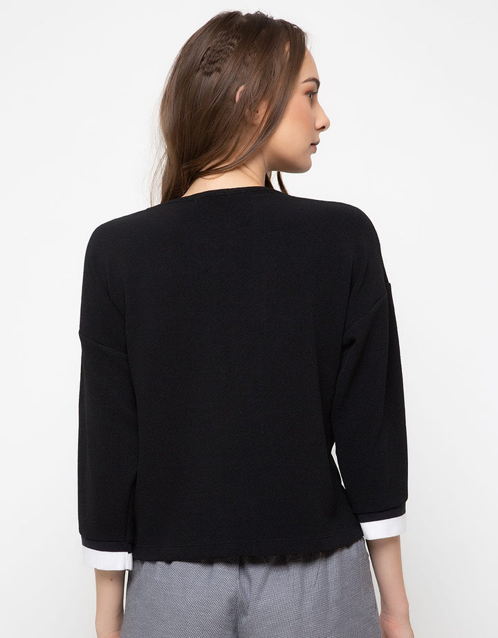 TOP KNIT LS TXT JERU