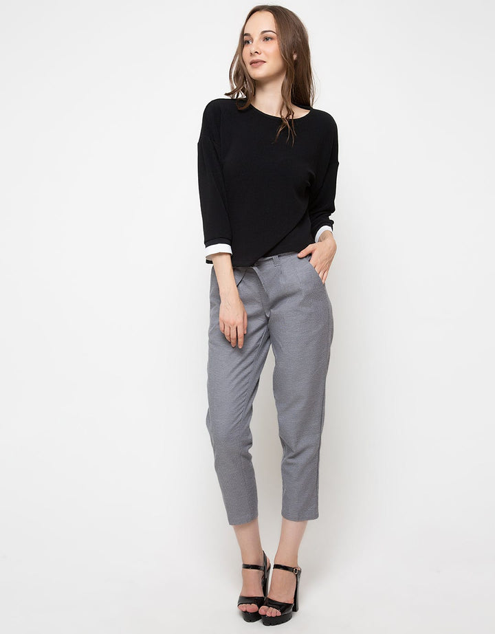 TOP KNIT LS TXT JERU