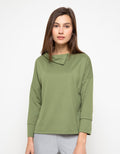 TOP KNIT LS HALF COL