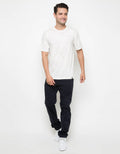 Details Stripe Leaves Kaos Casual Pria