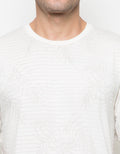 Details Stripe Leaves Kaos Casual Pria