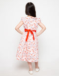 Donita Red Flower Casual Dress