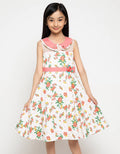 Donita Flower Two Button Dress