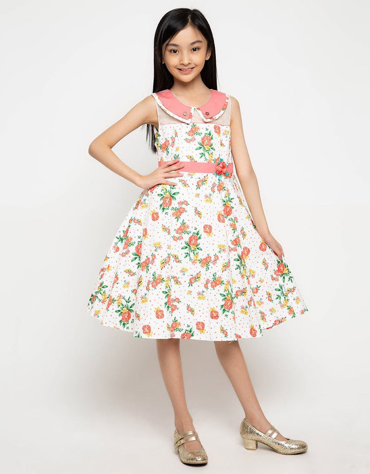 Donita Sleeveless Full Print Motif