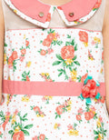 Donita Flower Two Button Dress