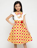 Donita Casual Dress Polkadot With Embroidery