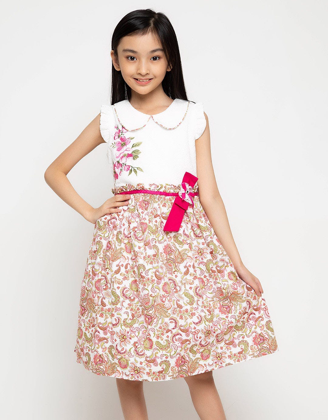 Donita Casual Dress Flower Print Collar