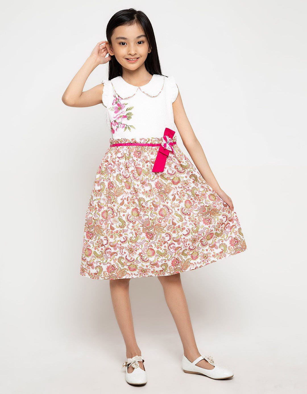 Donita Casual Dress Flower Print Collar