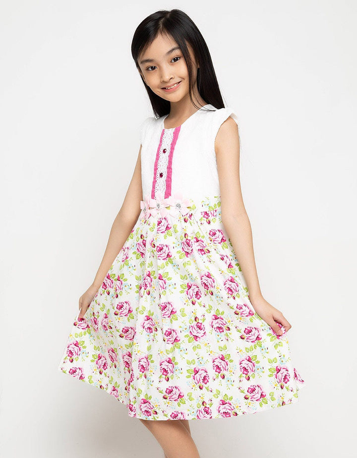 Donita Casual Dress Flower Print With Lace