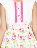 Donita Casual Dress Flower Print With Lace