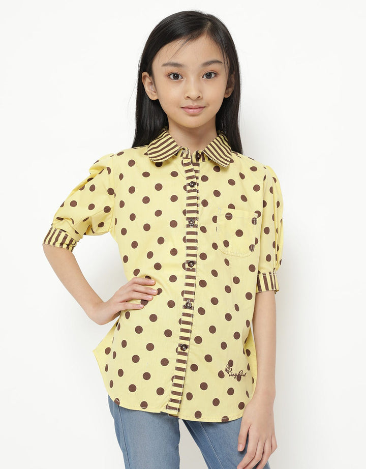 Pingu Club Dress Short Sleeve Polka Dot Pattern