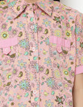 Pingu Club Dress Lengan Pendek Motif Bunga