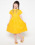 Sweet Miss Bordir Bunga Dress Anak Perempuan