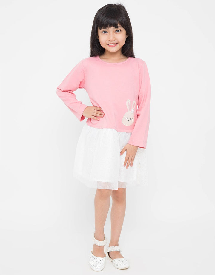 Little M Ss Midi Dress Bawah Tile Rabbit Jmdbs