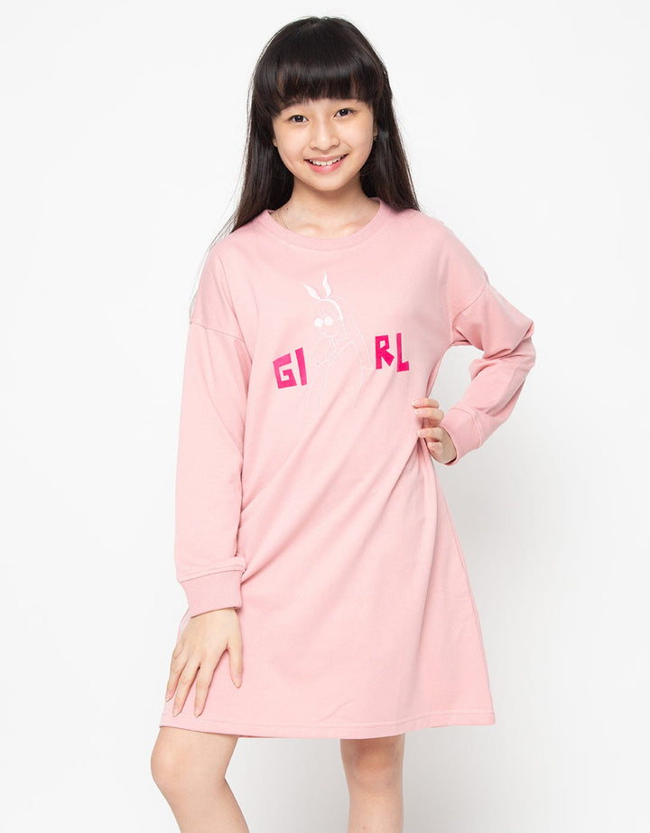 LS FLOC EMBROIDERY DRESS
