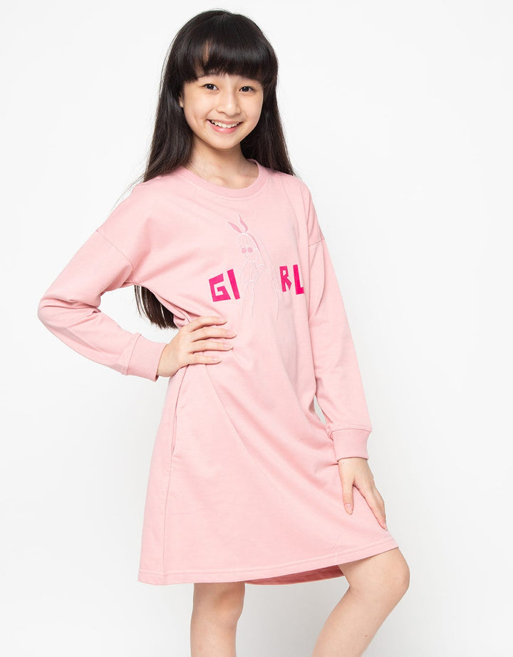 LS FLOC EMBROIDERY DRESS